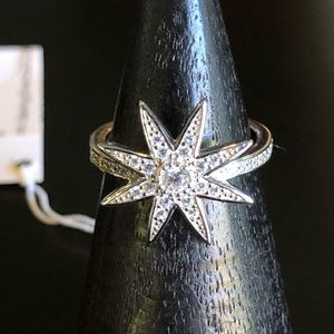 Starburst Pave & Silver Ring